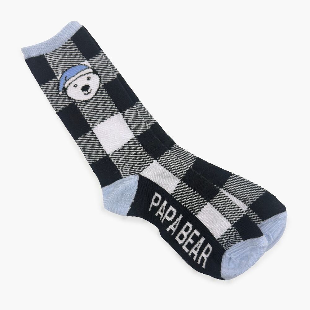 NWOT FASHIONNOVA Papa Bear Men's Plaid Holiday Crew Socks (Mutli-Color | OS)